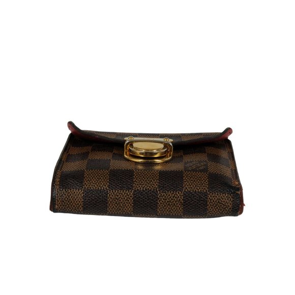 Louis Vuitton Womens Portefeuille Trifold Long Wallet LV Damier Ebene Brown Tan - Picture 5 of 11